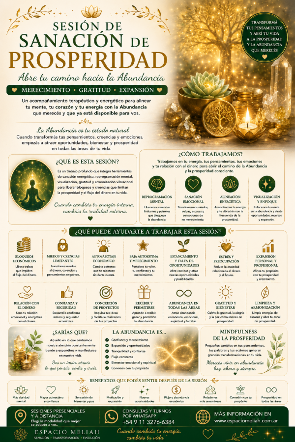 Producto - SESION SANACION DE PROSPERIDAD