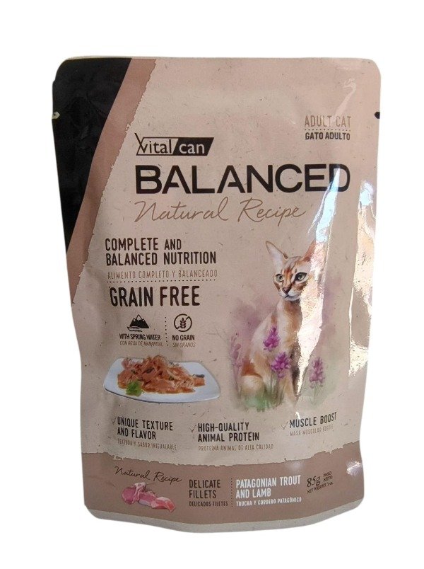 Producto - Vital Can Balanced Natural Recibe gato adulto Pouch 85gr.