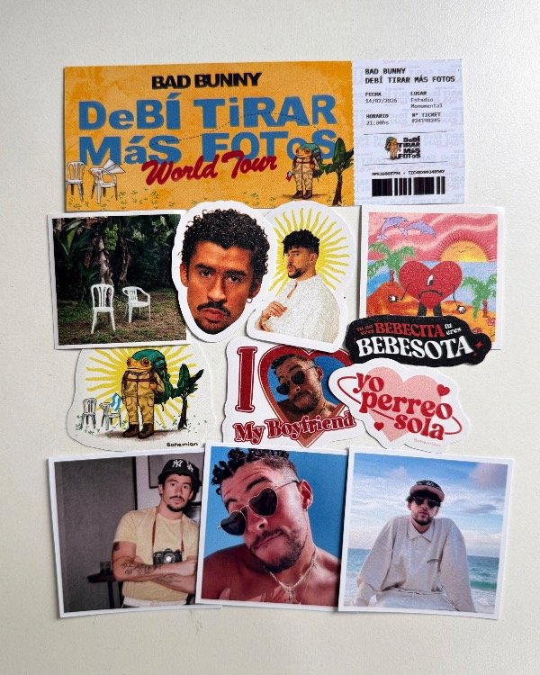 Producto - Set BAD BUNNY x8 vinilos + entrada de recuerdo y polaroids - Bad Bunny