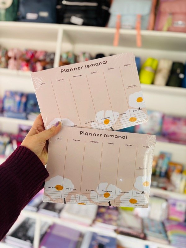 Producto - Planner semanal diseño flores