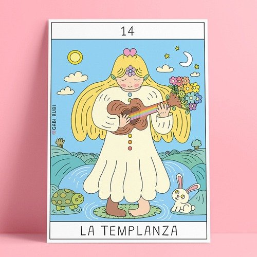 Producto - POSTAL TAROT 14 : LA TEMPLANZA