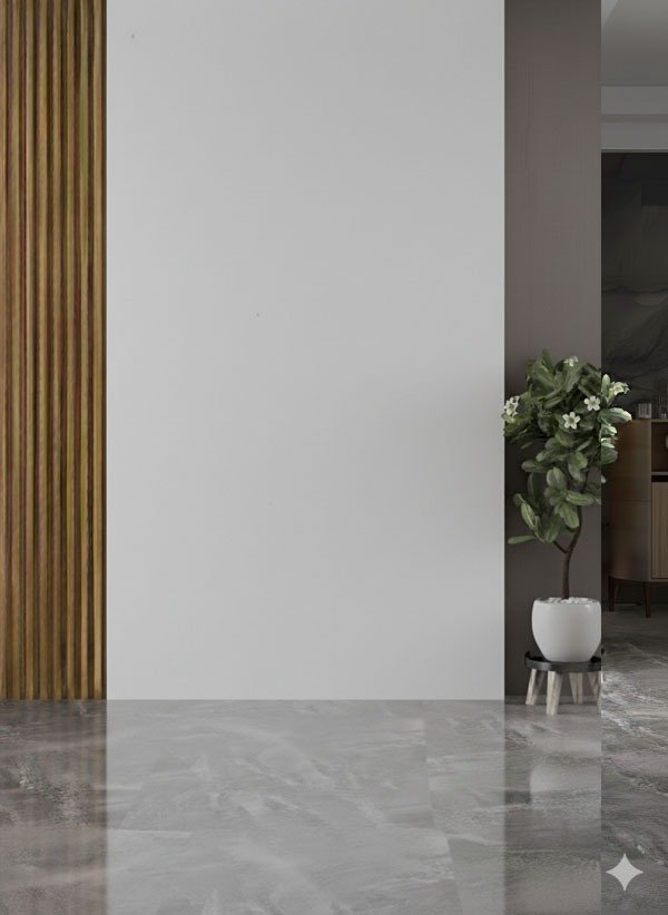 Producto - Placa decorativa PVC 3mm 244x122 - Diseño Mármol Blanco Brillante Liso