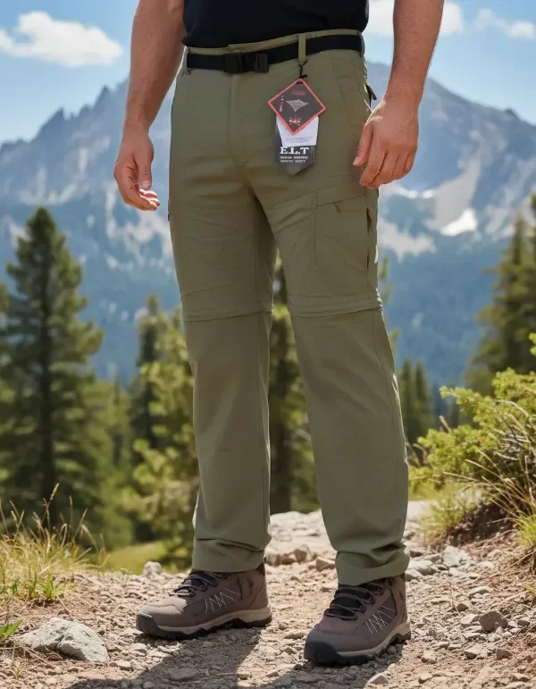 Pantalón desmontable 2 en 1 secado rápido verde — imagen 6