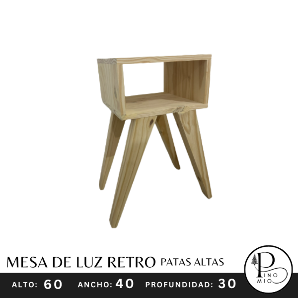 Producto - MESA DE LUZ RETRO PATAS ALTAS