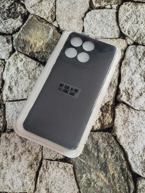 Producto - Funda silicone case Moto Edge 60 Pro negra