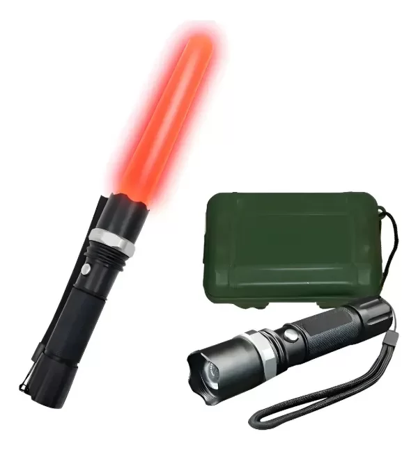 Producto - Linterna Tactica Led Recargable Baliza Cargador Usb