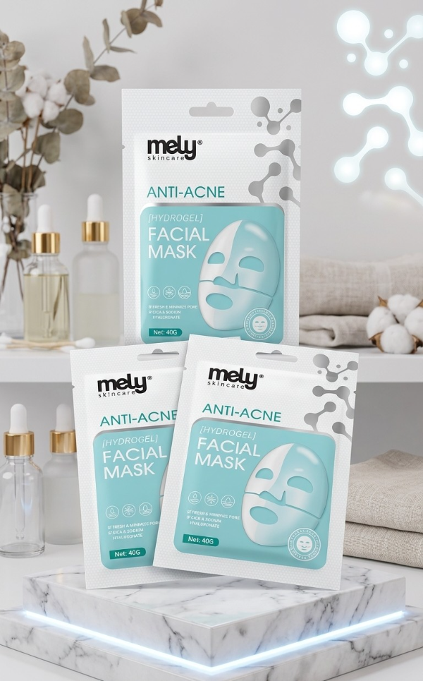 Producto - Mascarilla Facial de Hidrogel Anti-Acné - Mely Skincare (40g)