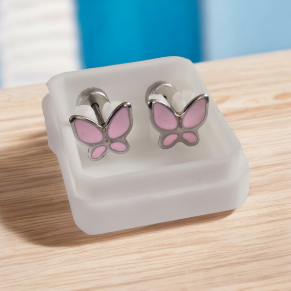 Producto - Abridor acero mariposa rosa