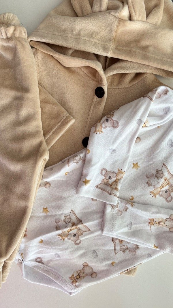 Producto - Conjuntos de plush con body estampado