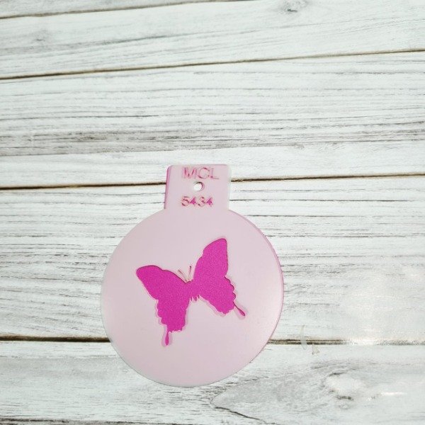 Producto - St 5434 Stencil Mariposa  de 8 cm Cafe / Cookies