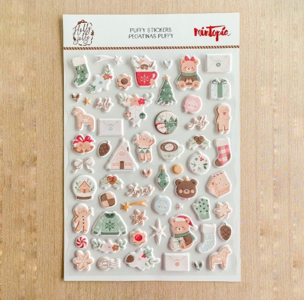 Producto - Pegatinas Puffy Holly Jolly