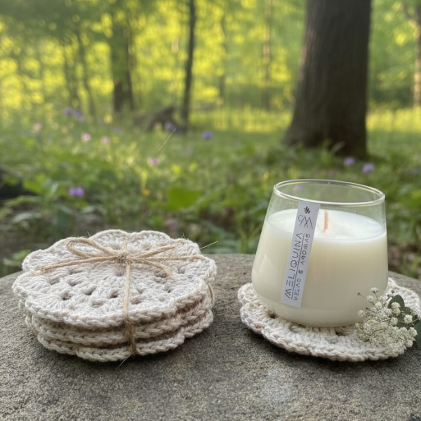 Producto - Set x3 Posavasos Artesanales de Algodón