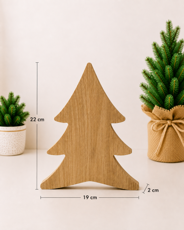 Producto - Set x3 pinos "abetos" decorativos color madera - 6