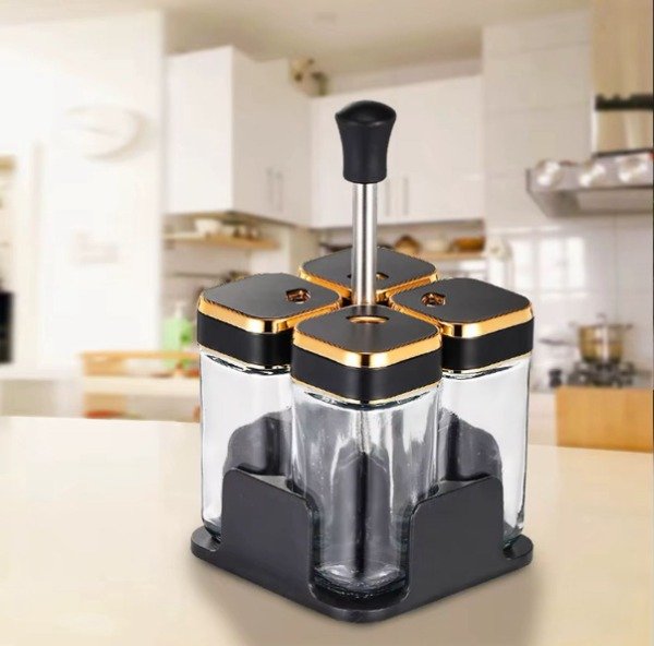 Producto - Set de 4 Condimenteros con Tapa Giratoria MC8874