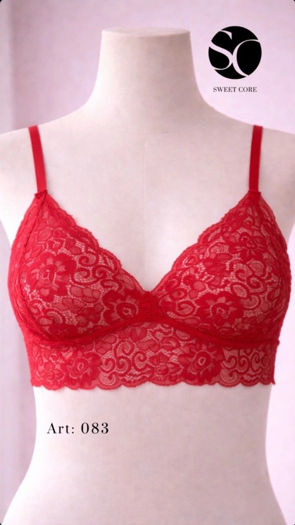 Producto - Bralet corpi encaje rojo T.90-95