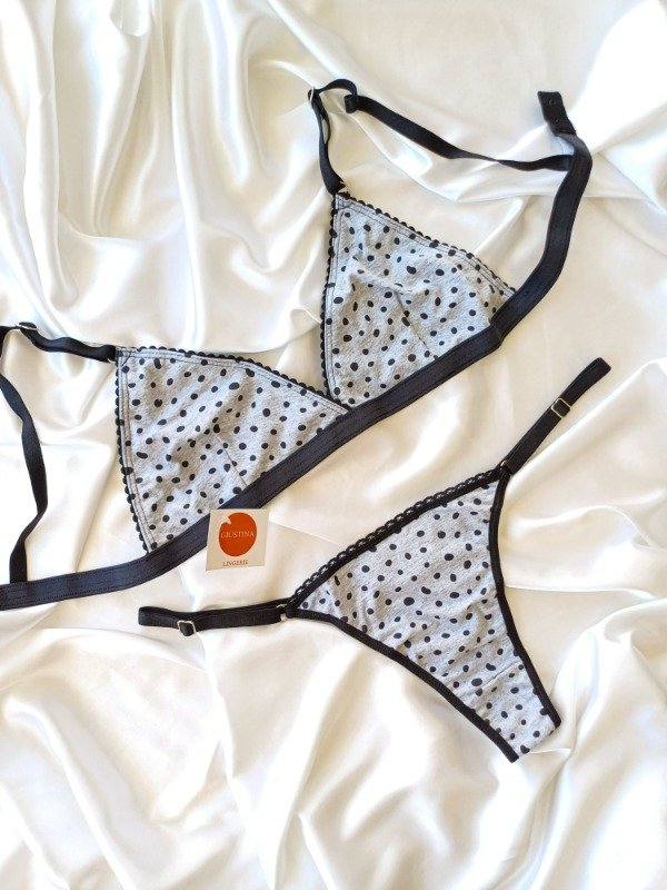 Producto - CONJUNTO CONI GRIS (LUNARES)