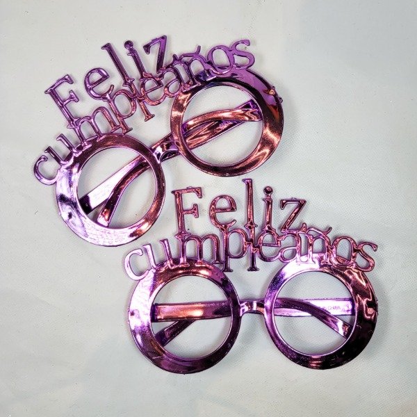 Producto - Lentes FELIZ CUMPLEAÑOS x12un colores surtidos
