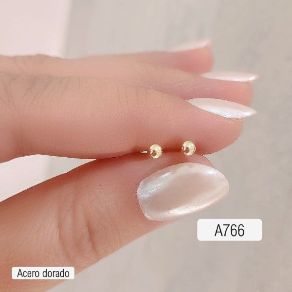 Producto - Aros abridores pelotita dorada N2