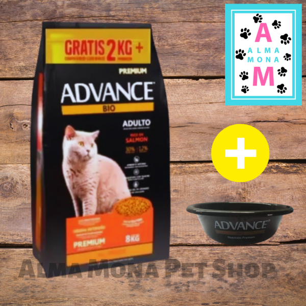 Producto - Advance Gatos Adultos Todas las Razas Premium x 8 kg + 2 KG Y PLATITO DE REGALO