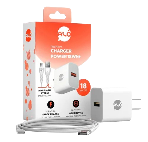 Producto - Cargador ALO Premium Power 18W con Cable Type-C