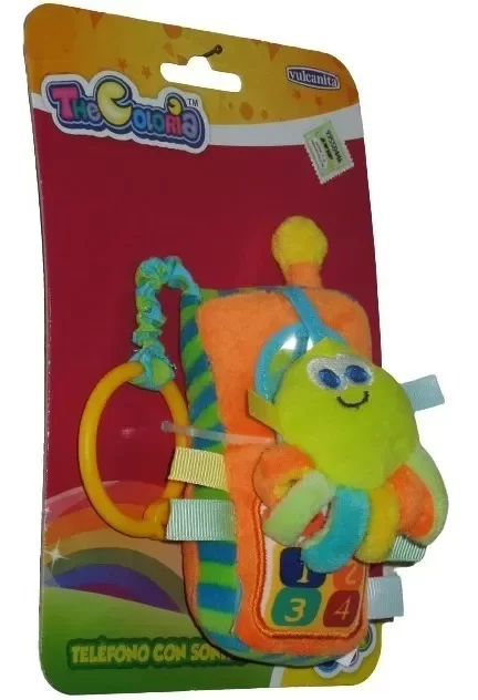 Producto - No Funciona!! The Coloria Telefono De Peluche Bebes 0/24 Meses (naranja)