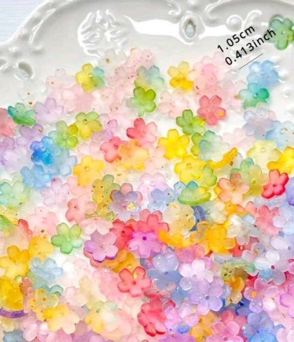 Producto - Cuentas flor durazno x25u