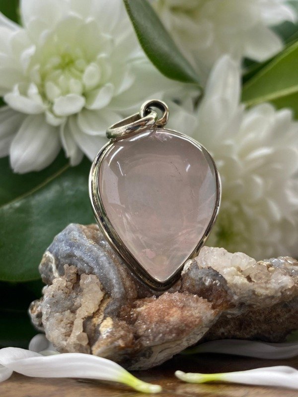 Producto - Dije de Piedra Cuarzo Rosa 0038