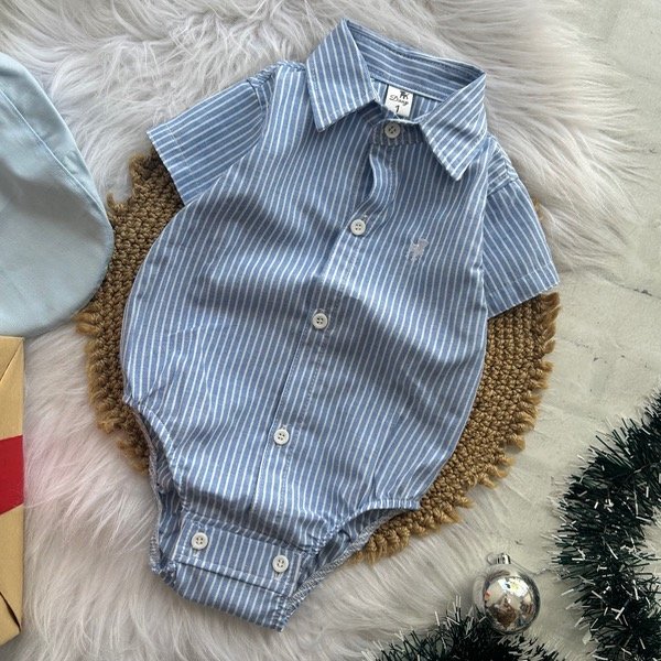 Producto - Body CELESTE cuello clásico talles hasta 3 años