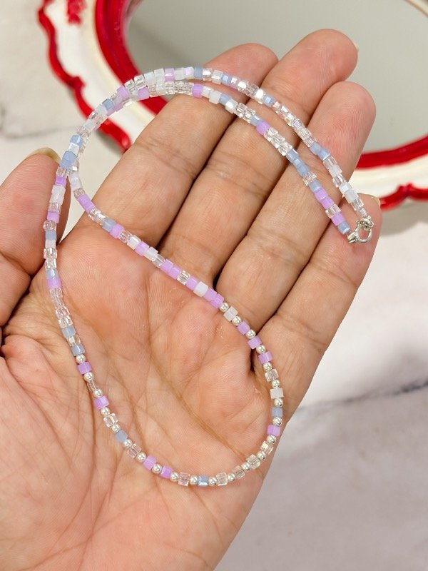 Producto - Collar mix cubos y Plata 42cm - 1