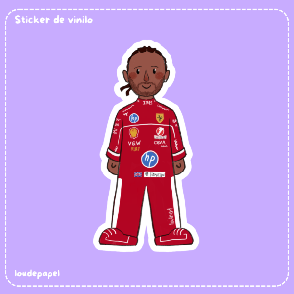 Producto - Mini Lewis Hamilton 2025 - Sticker de vinilo
