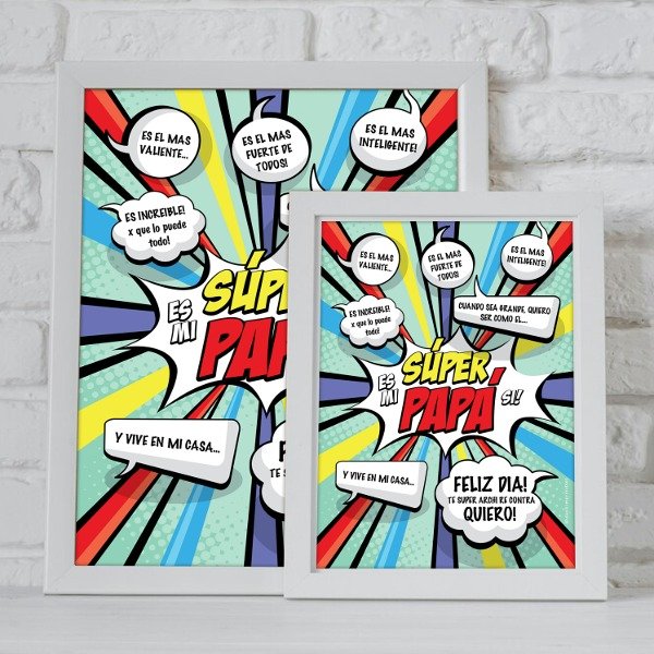 Producto - Lámina Imprimible Día del Padre "Súper Papá"