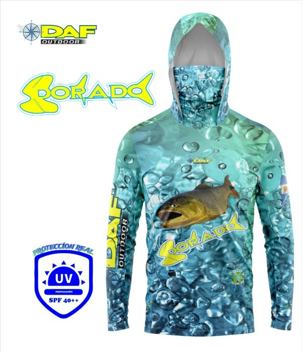 Producto - Remera UV 40 DORADO pez