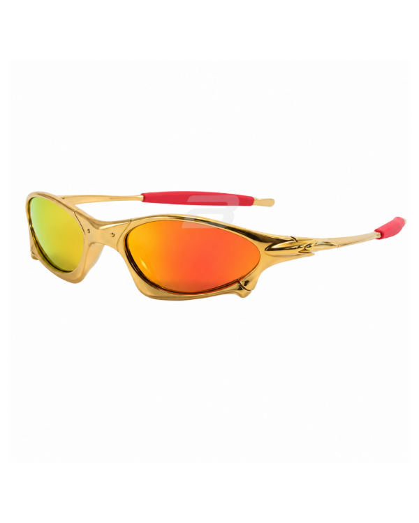Producto - Lentes de Sol Brazilian 02 Envolventes Varilla Metal - Dorado Naranja