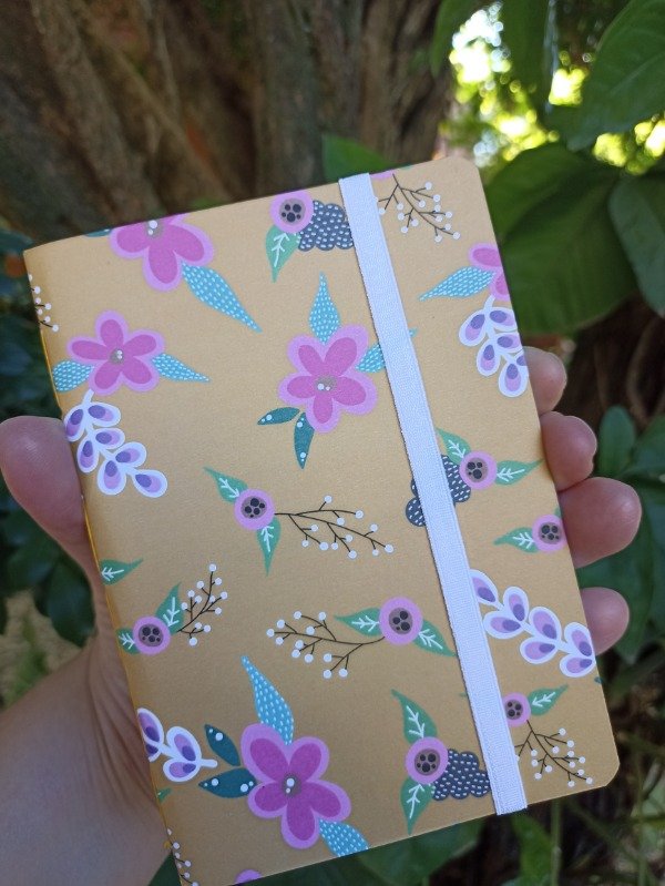 Producto - Libretita artesanal flores amarilla - 0