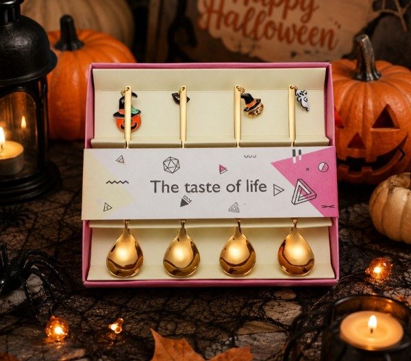 Producto - SET CUCHARITAS HALLOWEEN - 4 UNIDADES + PACKAGING B36WSSZBS CP - 0