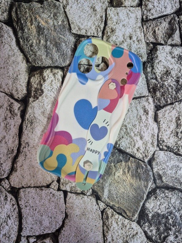 Producto - Funda tpu diseño con strap Iphone 17 Pro Max corazones