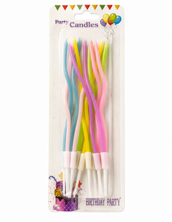 Producto - Velas onduladas pasteles pack 12 x unidades - 0