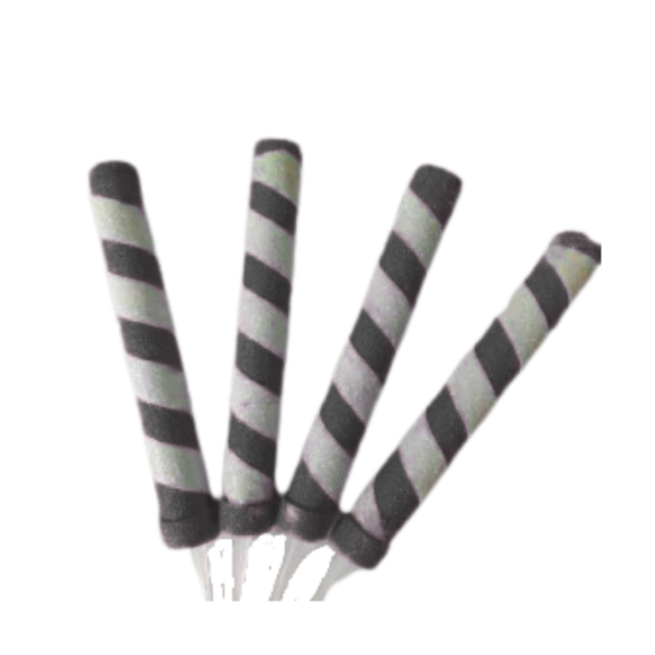 Producto - Bengala espiral con brillo x6un color blanco y negro