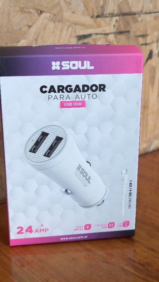 Producto - Cargador Auto Carga Rapida + Cable Usb A Tipo C Para Samsung Blanco - 1