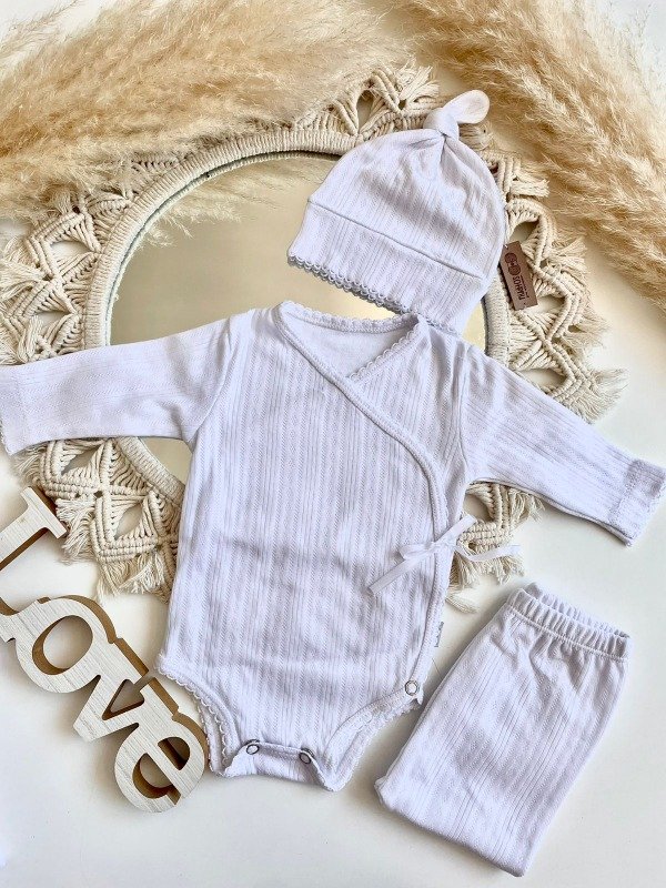 Producto - Ajuar Algodon Premiun "BLANCO" -  COD 932