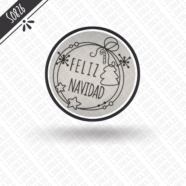 Producto - S0826 - Feliz navidad (stamp)