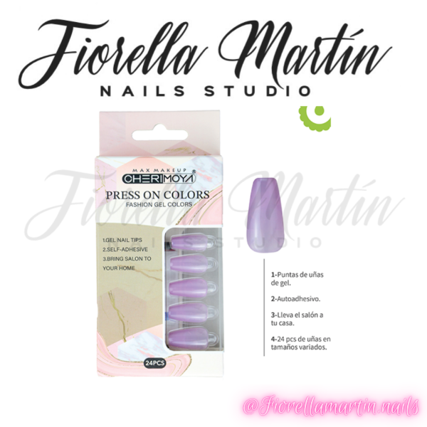 Producto - CHERIMOYA PRESS ON COFFIN VIOLETA