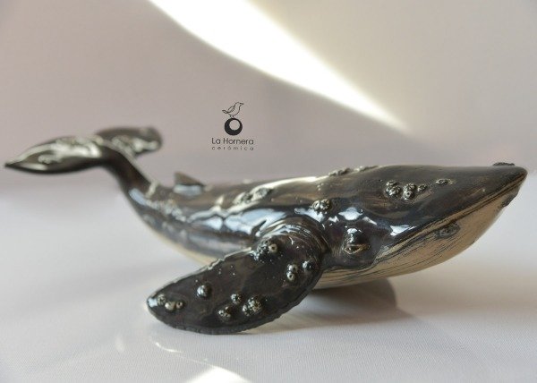 Producto - Escultura De Ballena De Cerámica Hecha A Mano Adorno Deco POR ENCARGO - 4