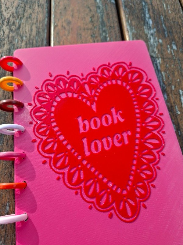 Producto - Diario de Lectura - Corazón Book Lover Rojo