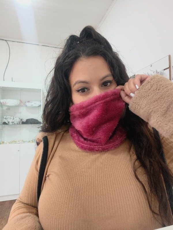 Producto - Cuellito peluche vino