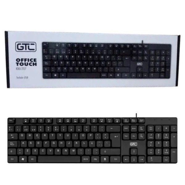 Producto - Teclado USB GTC Office Touch KBG-207 Español Con Teclado Numérico