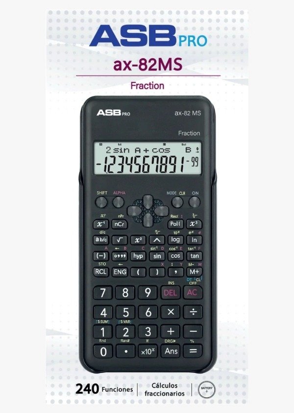 Producto - CALCULADORA CIENTIFICA ASB AX-82MS FRACCIONES