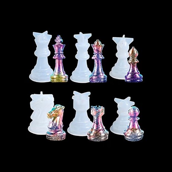 Producto - Juego de 6 moldes de ajedrez 3D