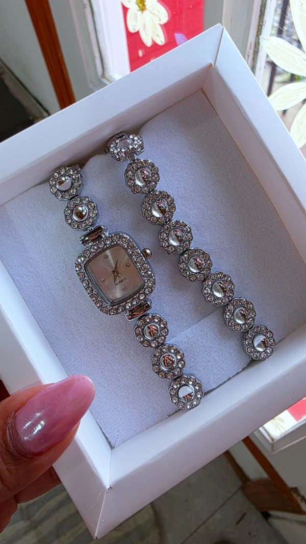 Producto - Conjunto reloj pulsera blanco - 0