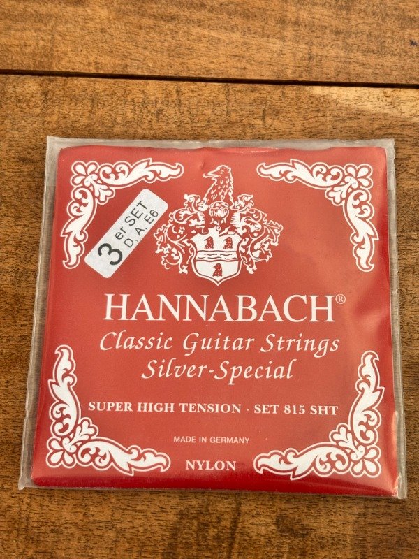 Producto - Encordado Hannabach - Classic Guitar Silver Special - Super High Tension 3er Set